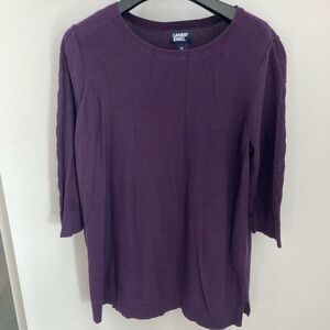 Lands' End Rich Plum Knit Top